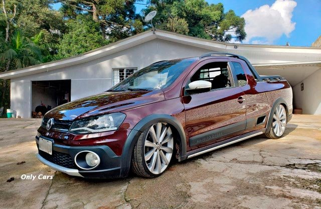 🔥 VW SAVEIRO CROSS G5 COM SOM REBAIXADA ARO 18 R Seven SUSPENSÃO