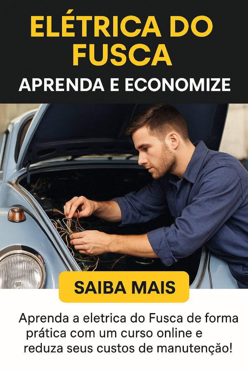 Jovem aprendendo elétrica do Fusca em curso online e economizando