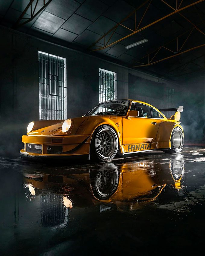 porsche-rwb-rebaixado-amarelo