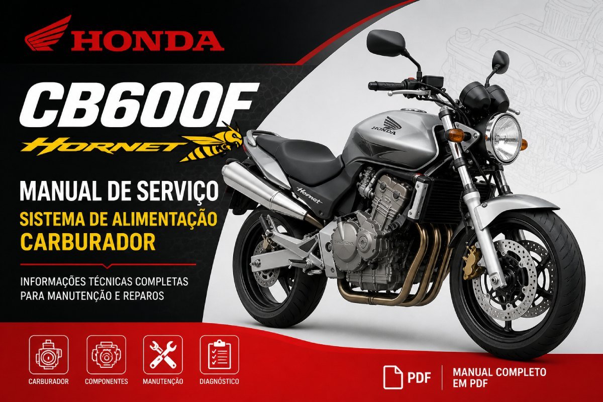 Manual de serviço Honda CB600F Hornet sistema de alimentação PDF com carburadores e diagnóstico técnico