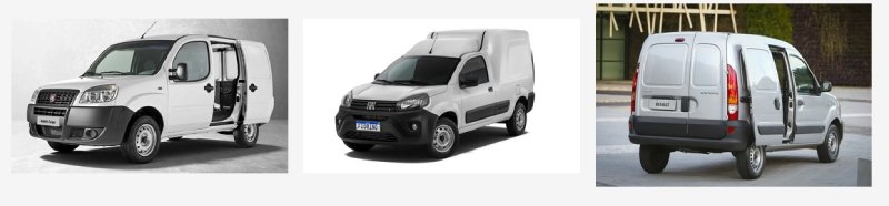 Top 3 utilitários para entregas: Fiat Fiorino, Renault Kangoo e Fiat Doblò