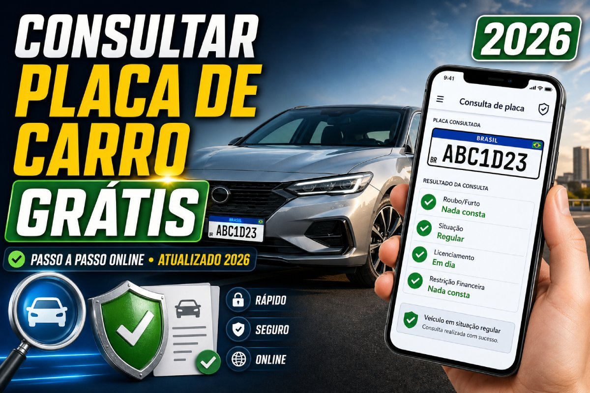 Consultar placa de carro grátis pela internet em 2026