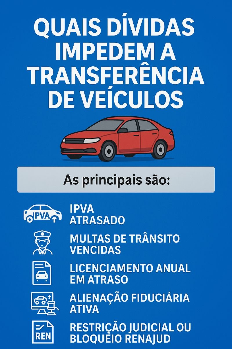 Dívidas que impedem a transferência de veículo em 2025