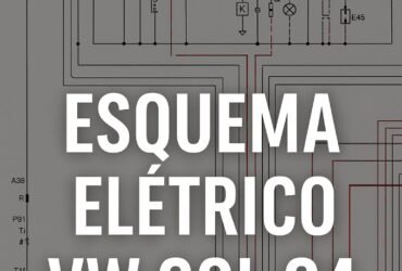 Imagem destacada com título Esquema Elétrico VW Gol G4 sobre fundo com diagrama técnico