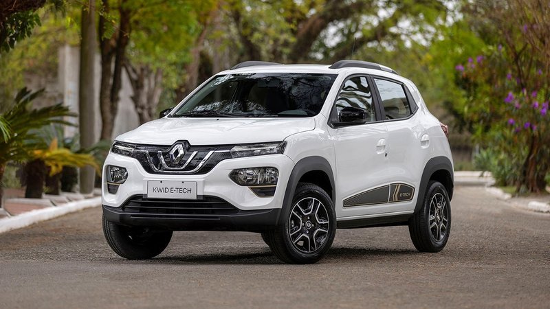 Renault Kwid E-Tech elétrico branco 2025