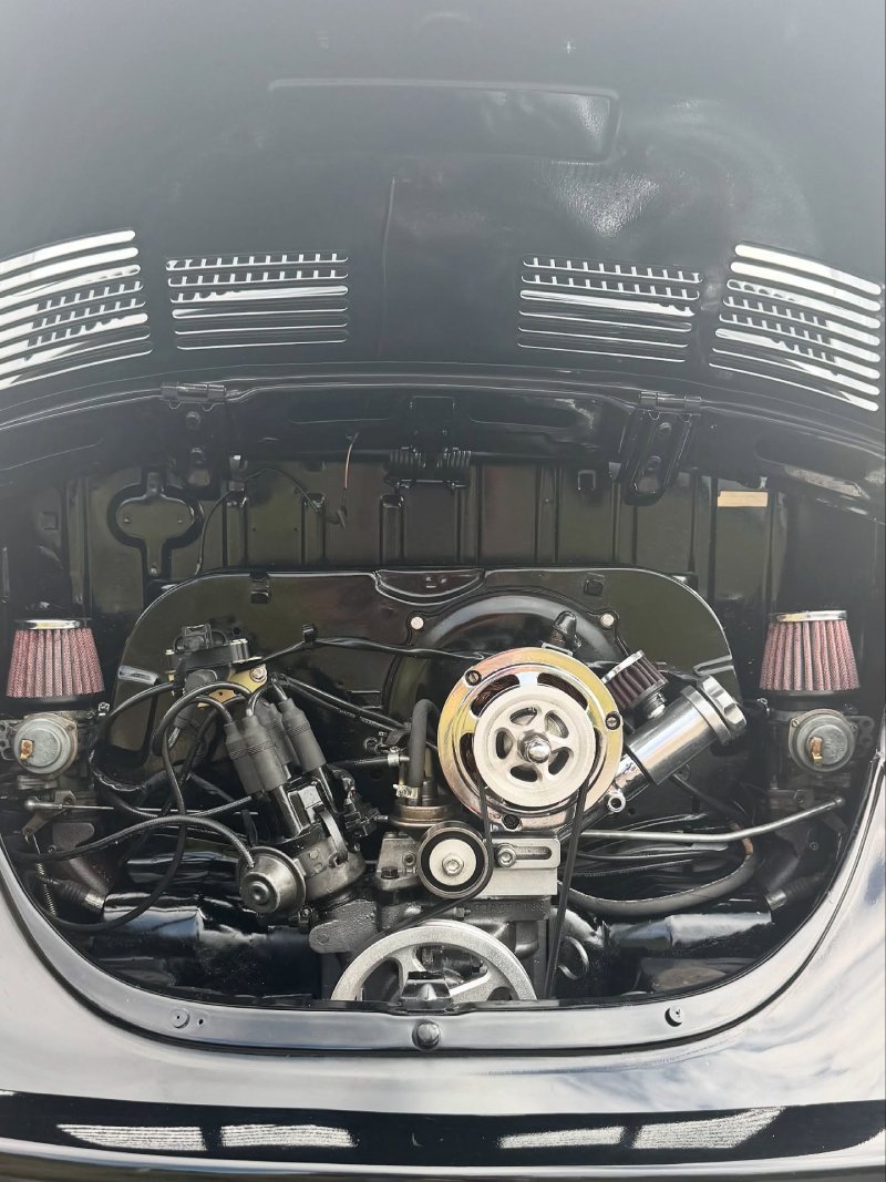 Motor 1600 do VW Fusca com preparação e filtros esportivos