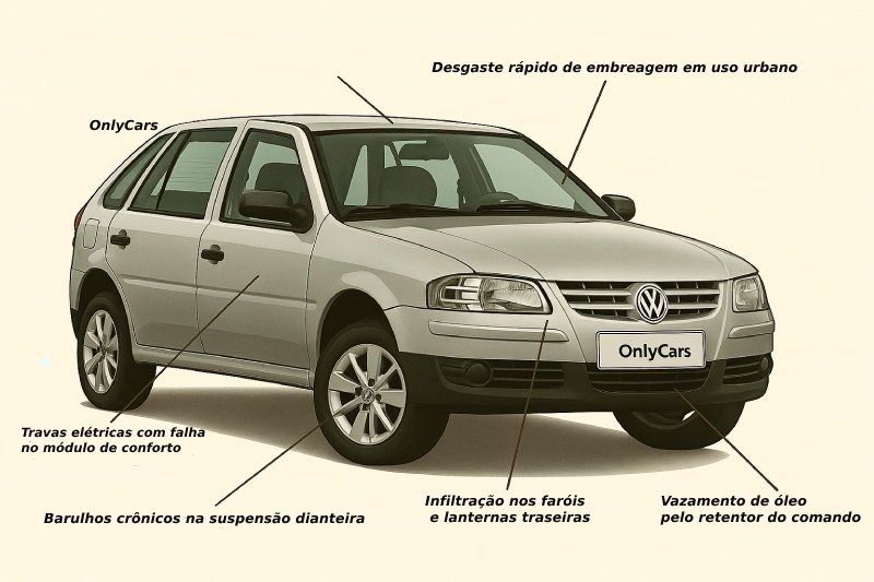 Defeitos mais comuns do Gol G4 como falhas elétricas, vazamentos e direção