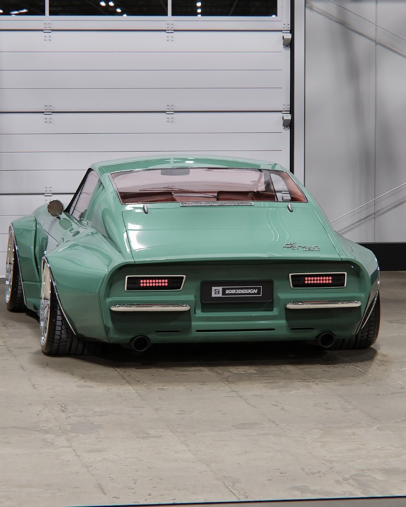 Puma GT com bodykit e suspensão baixa em renderização