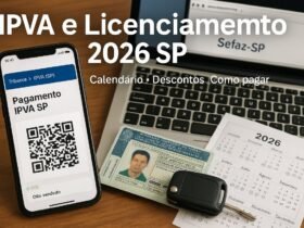 IPVA e Licenciamento 2026 SP: pagamento no app com QR Code PIX, CNH e calendário