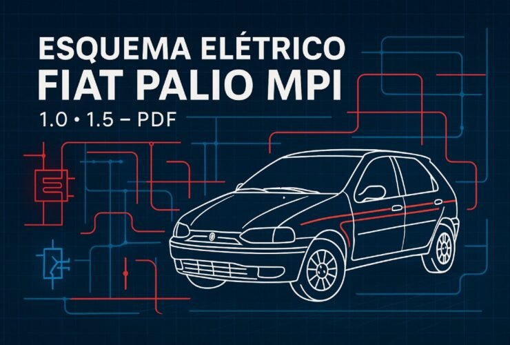 Esquema elétrico do Fiat Palio 1.0 e 1.5 MPI – diagrama técnico em destaque