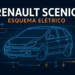 Esquema elétrico do Renault Scenic – diagrama técnico em destaque