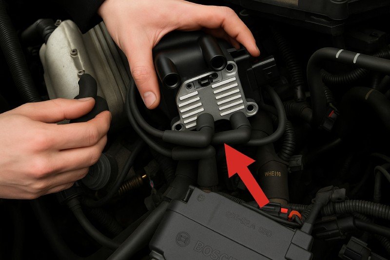 Conjunto de bobina e cabos de vela do motor VW EA111