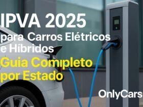 Carro elétrico em São Paulo representando isenção de IPVA 2025 para veículos elétricos e híbridos