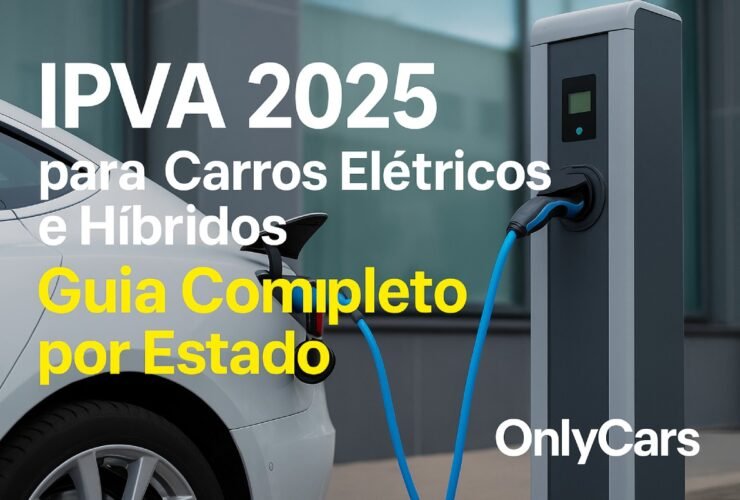 Carro elétrico em São Paulo representando isenção de IPVA 2025 para veículos elétricos e híbridos