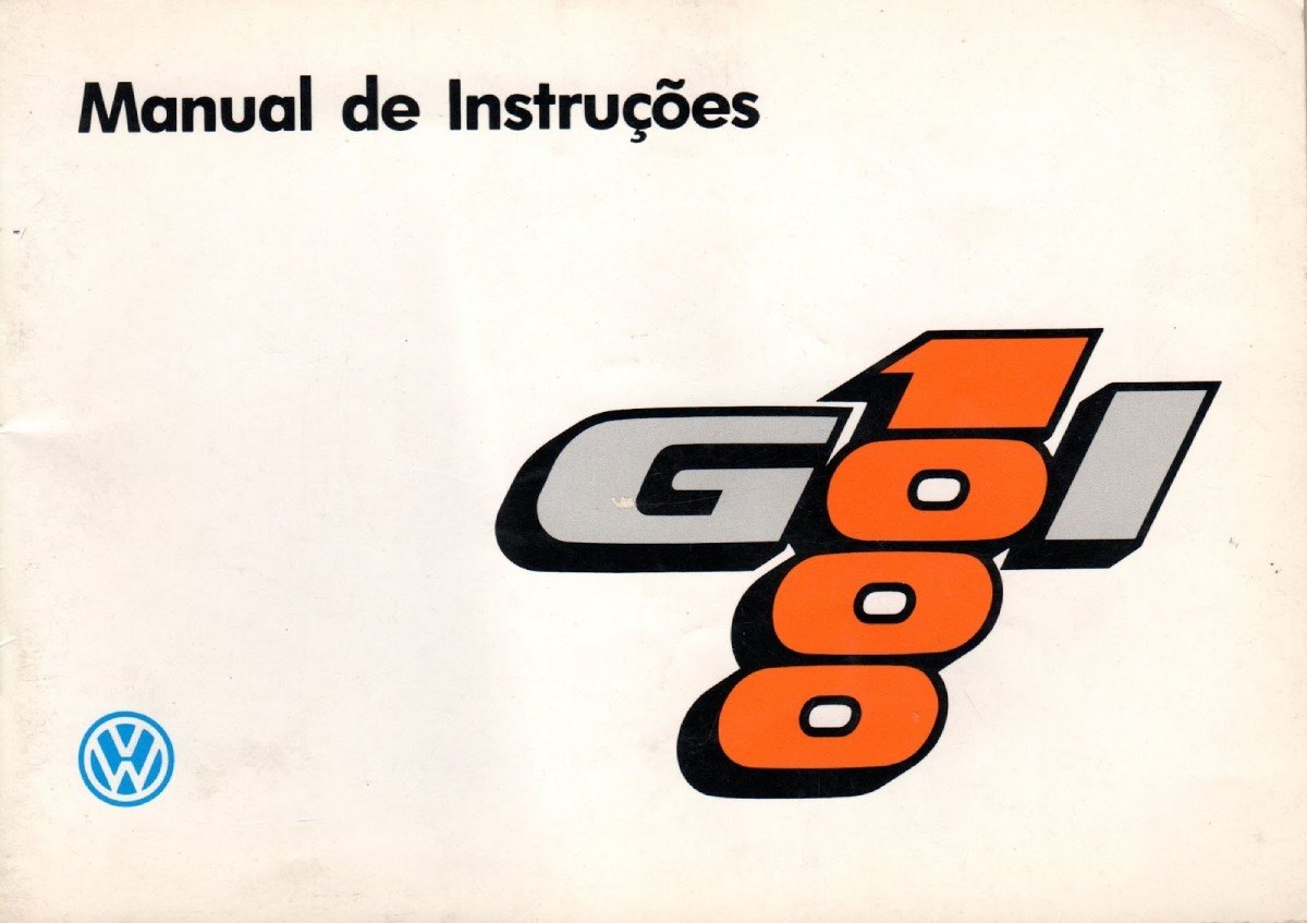 Manual do Proprietário do VW Gol 1000 capa com logotipo “Gol 1000”