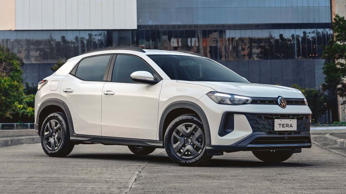 Volkswagen Tera 1.0 MPI 2026 branco visto de três quartos — versão de entrada