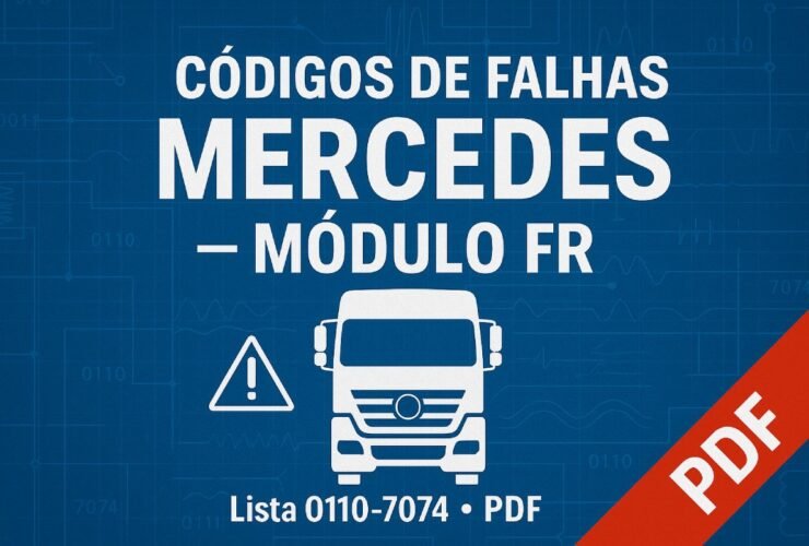 Códigos de falhas Mercedes – módulo FR (lista 0110–7074) em PDF