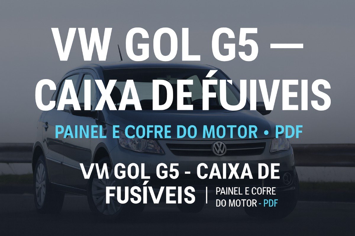 VW Gol G5 — capa “Caixa de fusíveis: painel e cofre do motor (PDF)