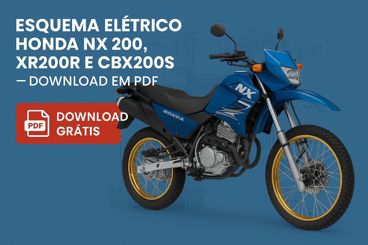 Esquema elétrico Honda NX 200, XR200R e CBX200S em PDF para download
