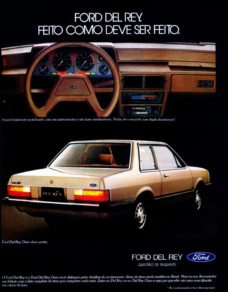 Ford Del Rey Ouro marrom, luxo acessível dos anos 80