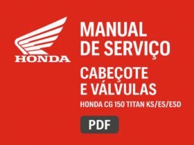 Capa do manual de serviço do cabeçote e válvulas da Honda CG 150 Titan KS ES ESD em PDF
