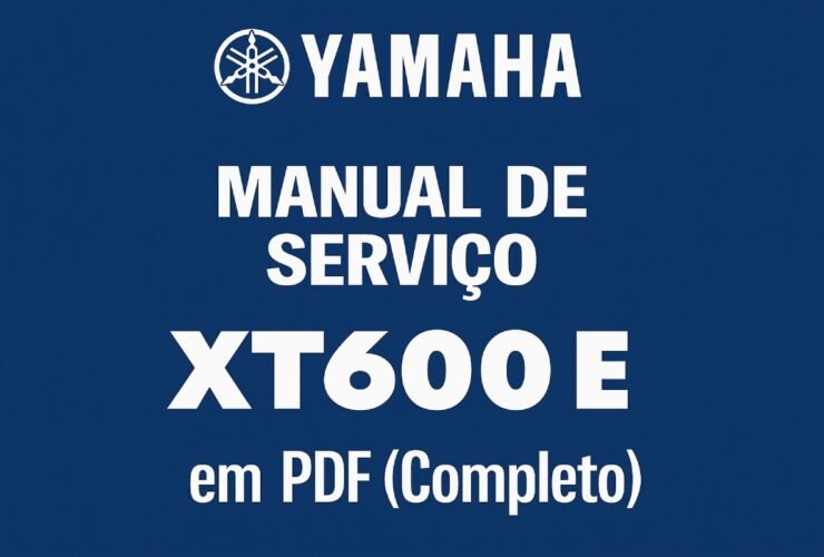 Capa do manual de serviço completo da Yamaha XT600E em PDF