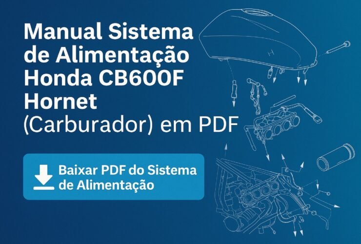 Capa do manual do sistema de alimentação da Honda CB600F Hornet carburada em PDFapa 1200x800)