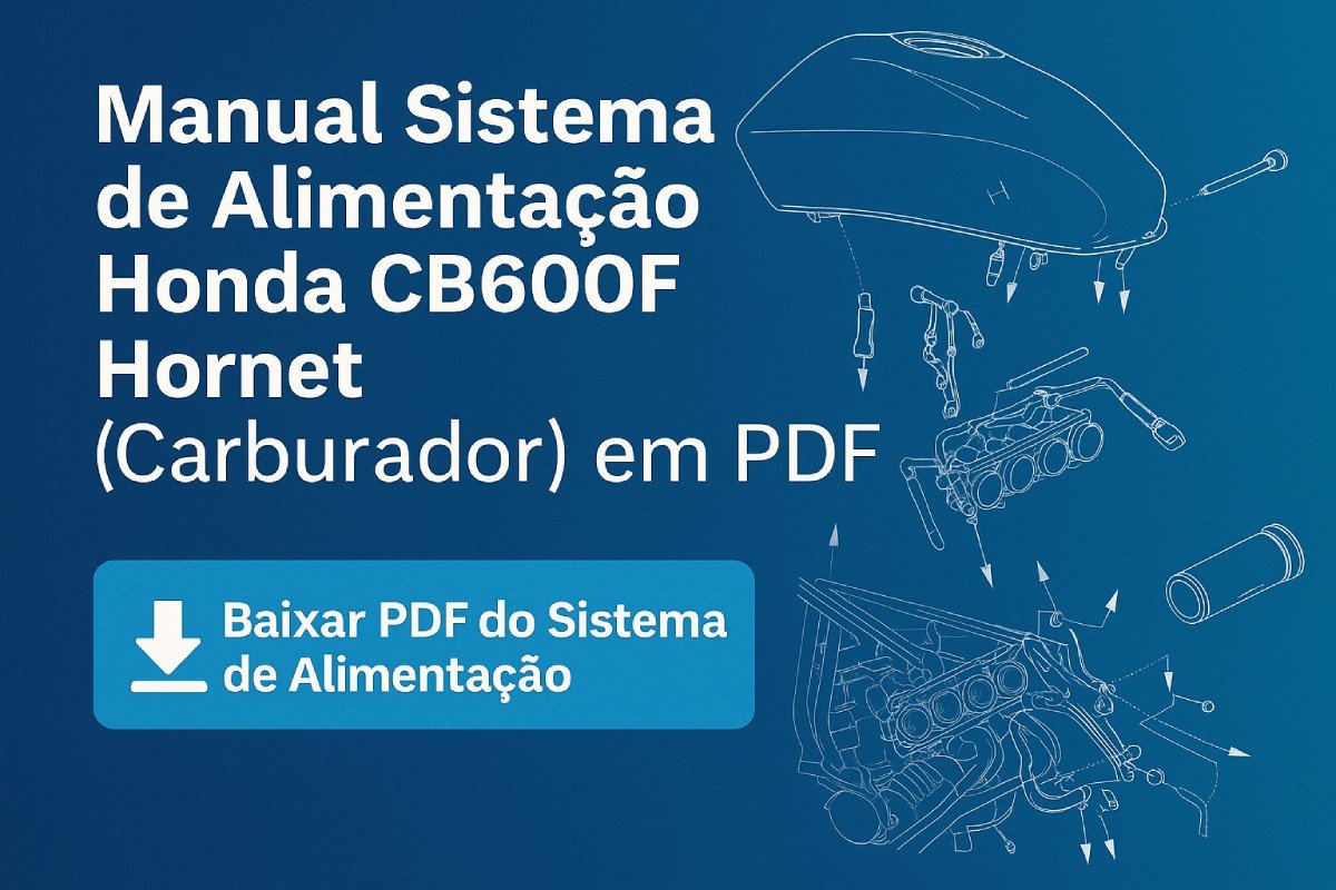 Capa do manual do sistema de alimentação da Honda CB600F Hornet carburada em PDFapa 1200x800)