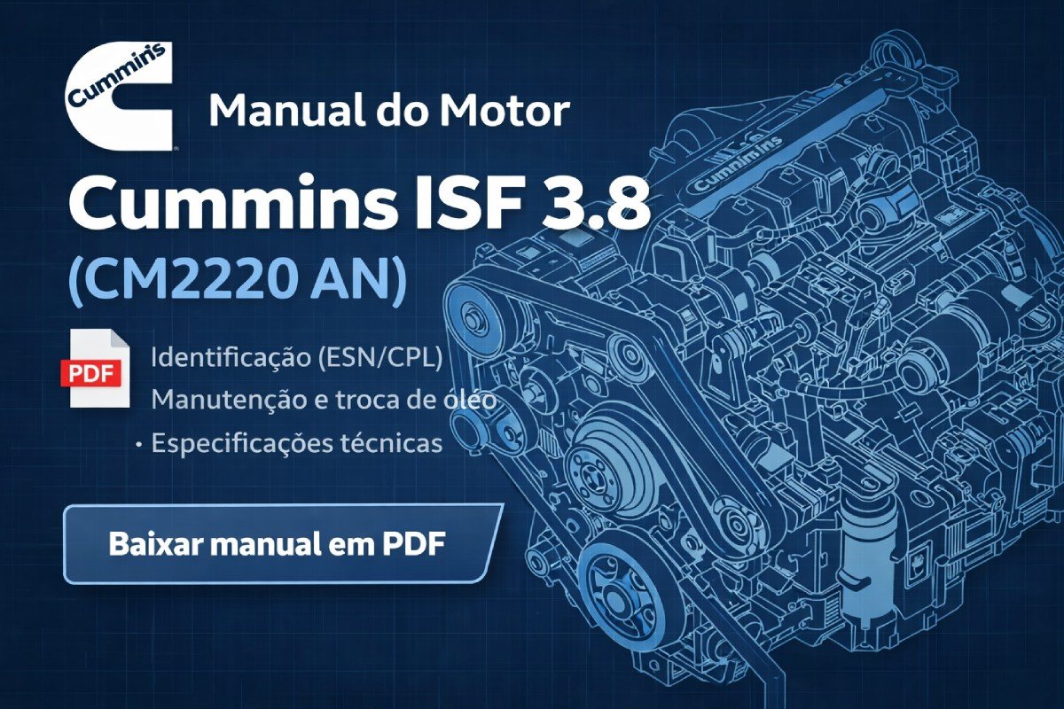 Manual do motor Cummins ISF 3.8 (CM2220 AN) em PDF — manutenção e especificações
