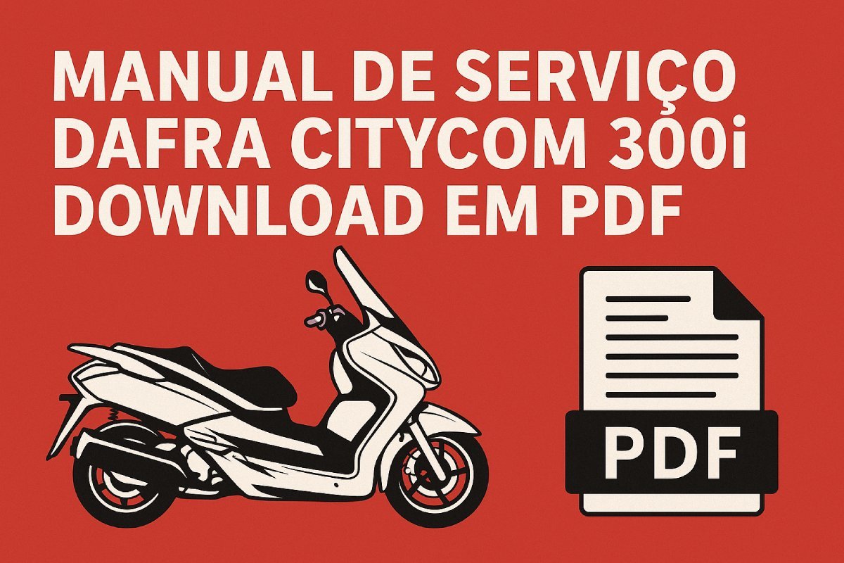 Capa do manual de serviço Dafra Citycom 300i com botão de download em PDF