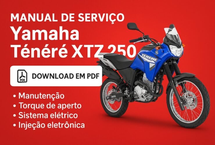 Manual de serviço da Yamaha Ténéré XTZ 250 em PDF para download
