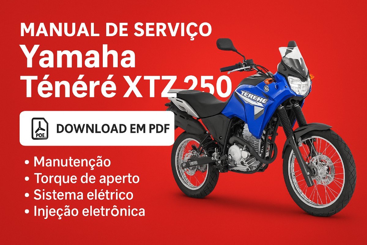Manual de serviço da Yamaha Ténéré XTZ 250 em PDF para download