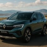 Novo Renault Boreal 2026 azul visto de frente e lateral, SUV médio com motor 1.3 turbo