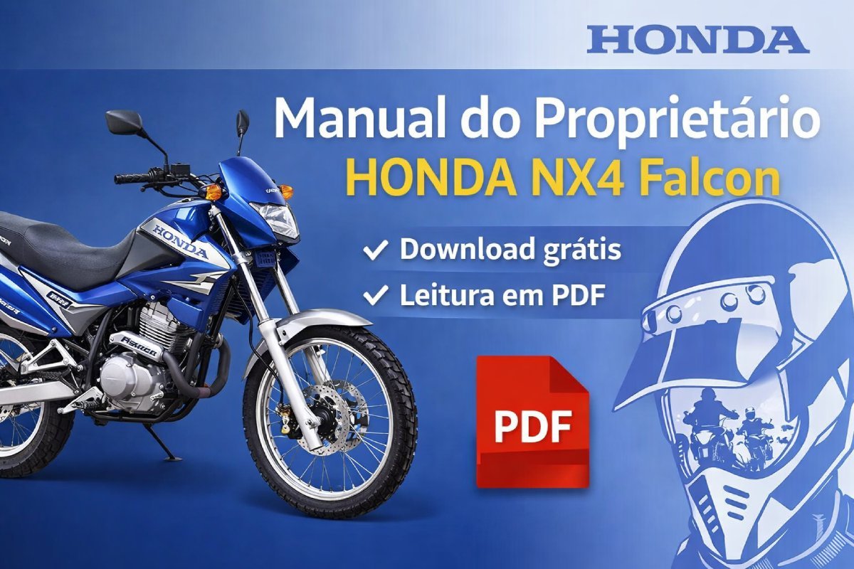 Imagem de capa do manual do proprietário da Honda NX4 Falcon em PDF para download grátis