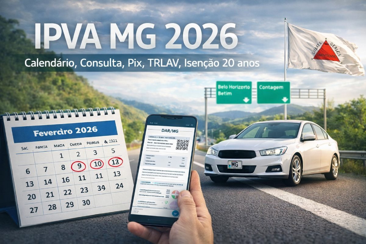 IPVA MG 2026: calendário, consulta e pagamento por placa