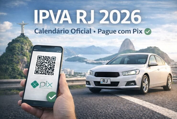 IPVA RJ 2026: calendário por placa, emissão do DARJ e pagamento via Pix