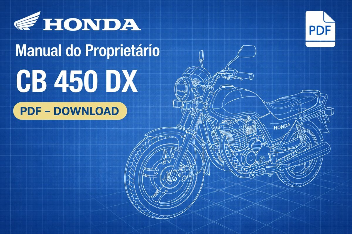 Manual do proprietário Honda CB 450 DX em PDF (download)