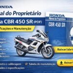 Manual do proprietário Honda CBR 450 SR em PDF