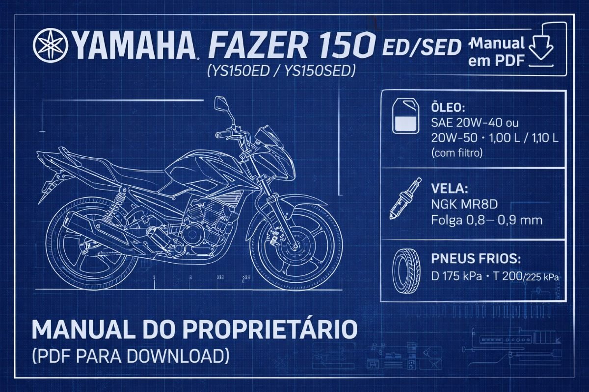Capa do manual do proprietário Yamaha Fazer 150 ED/SED (YS150ED/YS150SED) em PDF