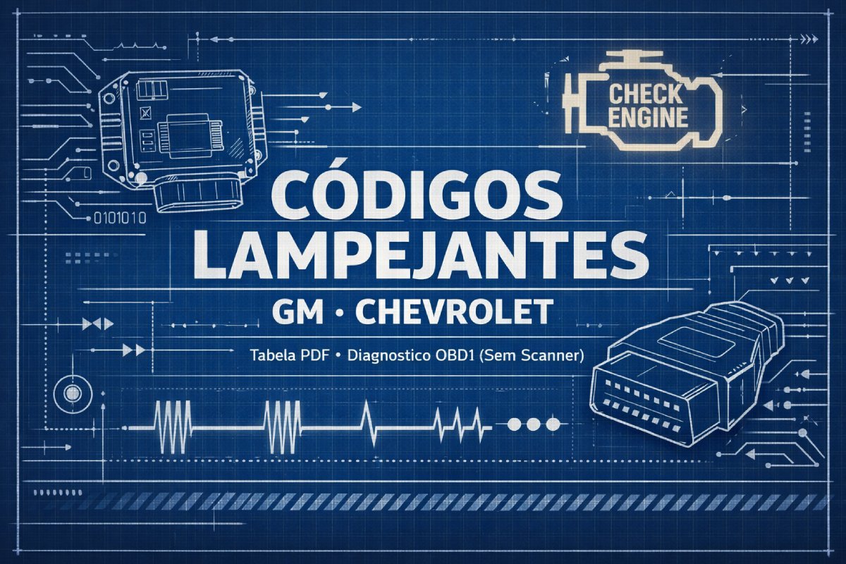 Códigos lampejantes GM Chevrolet OBD1 — tabela completa em PDF