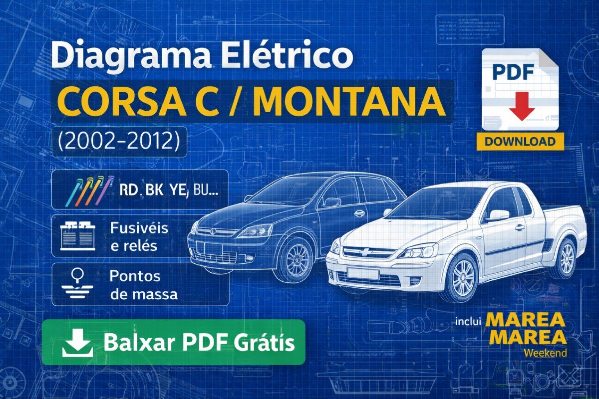 Diagrama elétrico Chevrolet Corsa C e Montana – download do PDF completo