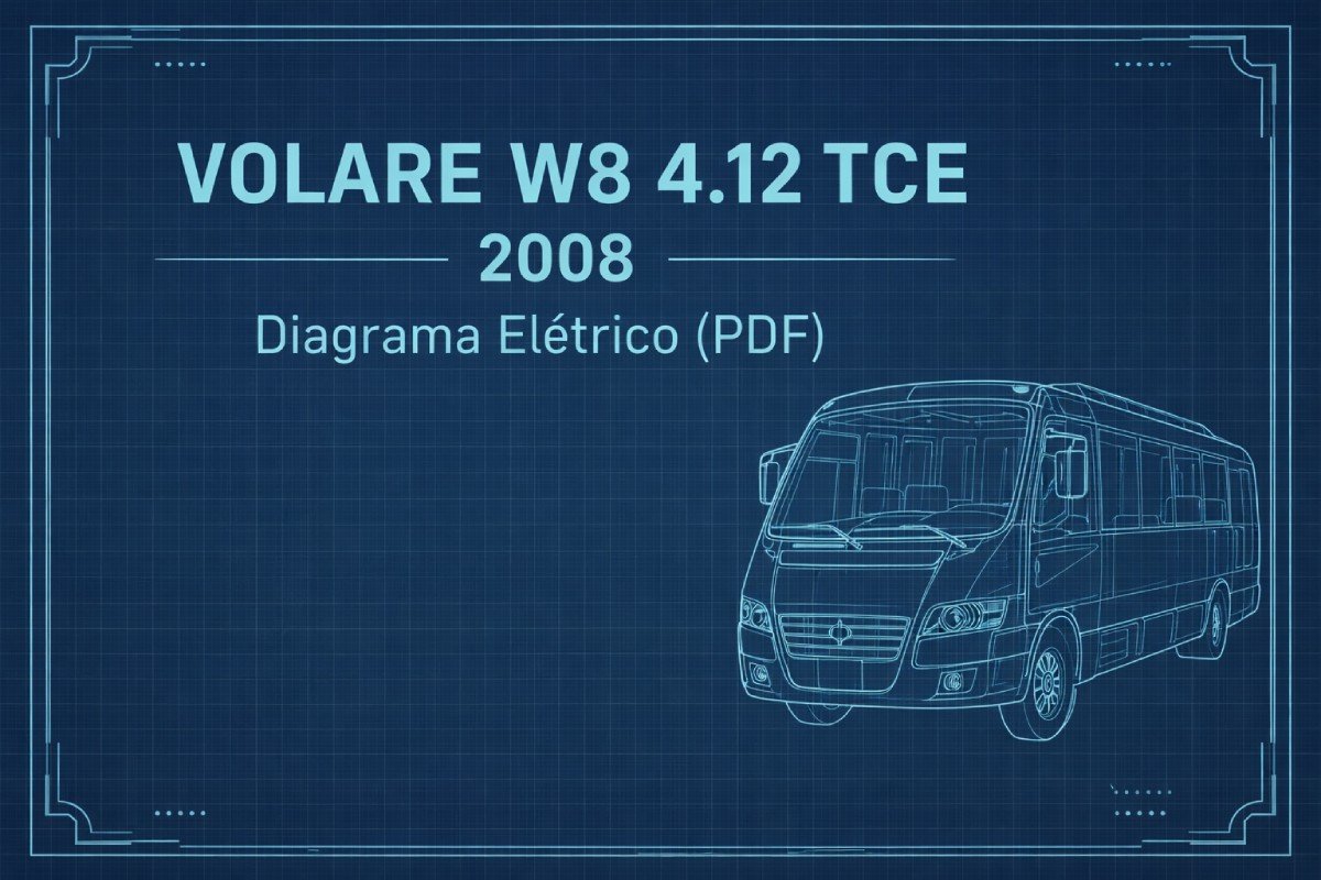 Diagrama elétrico do Volare W8 4.12 TCE 2008 com fusíveis, chicotes e injeção em PDF