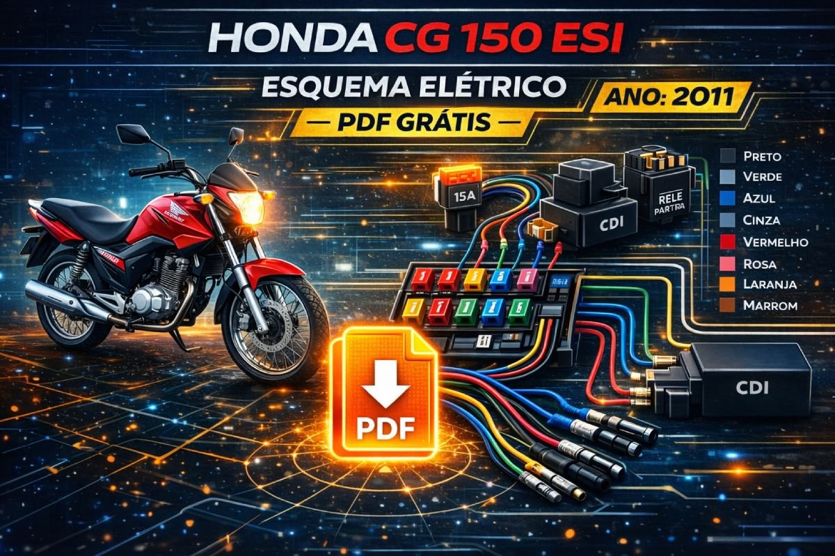 Esquema Elétrico Honda CG 150 ESI — PDF Grátis para Download