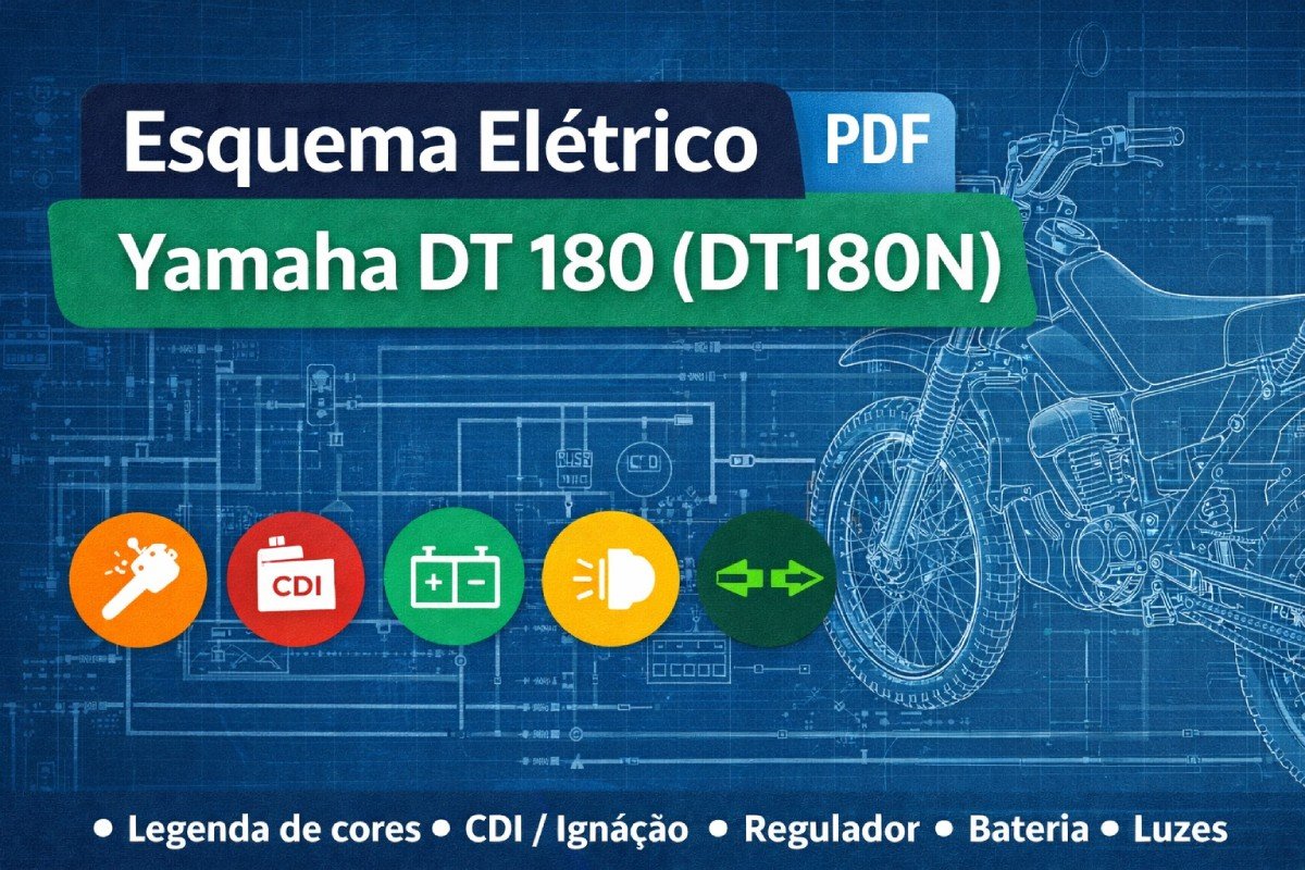 Esquema Elétrico Yamaha DT 180 (DT180N)