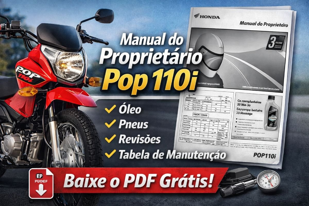 Manual do proprietário Honda Pop 110i em PDF para download grátis