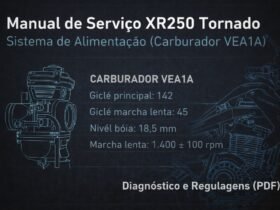 Manual de serviço XR250 Tornado: sistema de alimentação e carburador VEA1A (PDF)