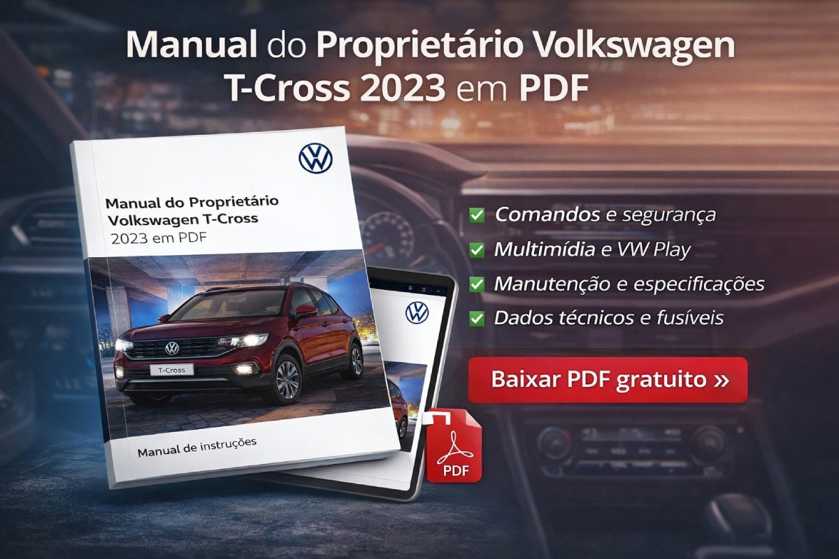 Manual do Proprietário Volkswagen T-Cross 2023 em PDF