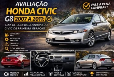 Avaliação Honda Civic G8 2007 a 2011: vale a pena comprar?