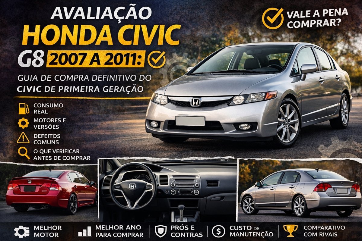 Avaliação Honda Civic G8 2007 a 2011: vale a pena comprar?