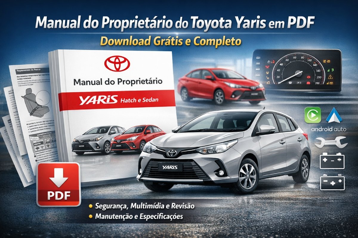 Manual do proprietário do Toyota Yaris em PDF com download grátis e conteúdo completo